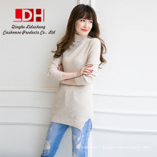 Ladies Fashion Long Spring Cashmere Knitted shirt Pullovers Girls Wool customize turtleneck knitwear